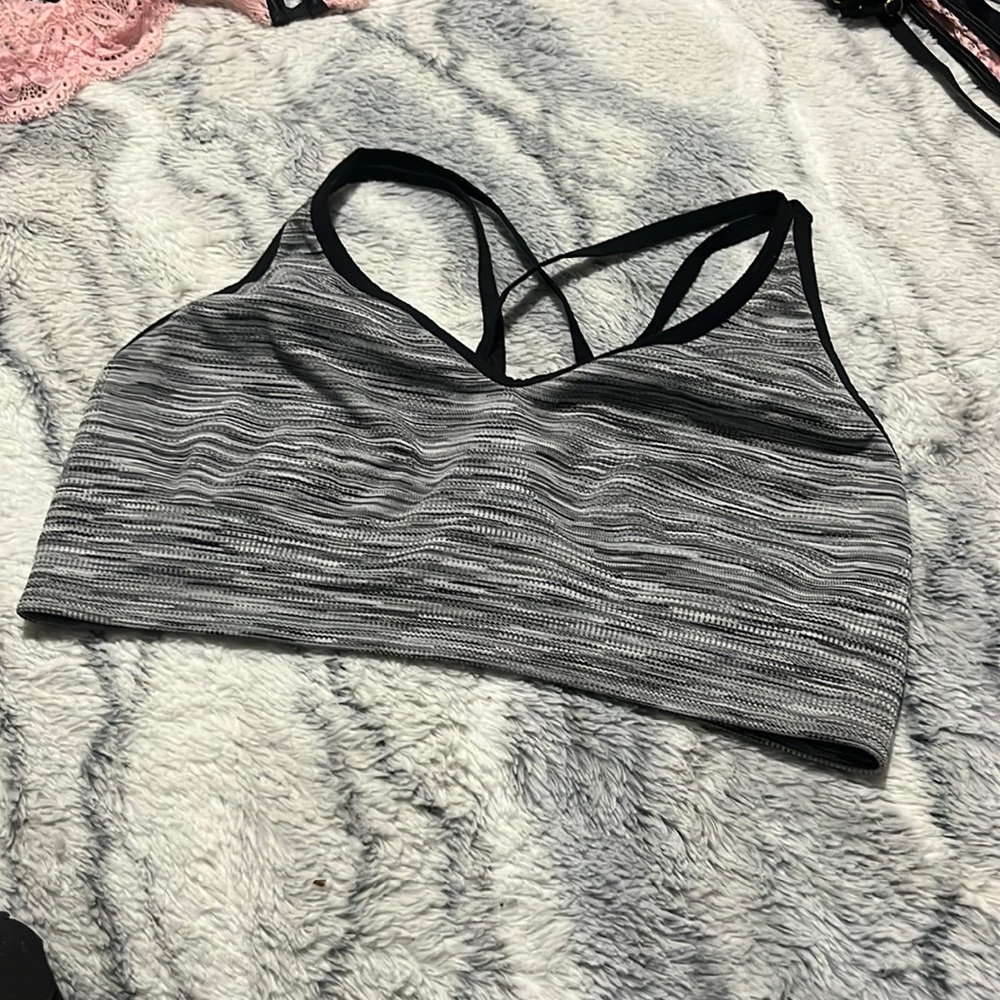 Black / Gray Sports Bra